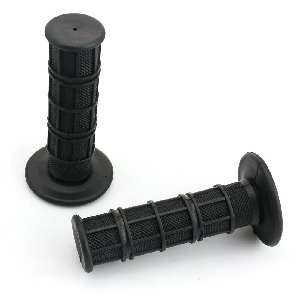 7/8" 22mm Universal Throttle Hand Grips Soft Rubber Handlebar MX Dirt Bike Black