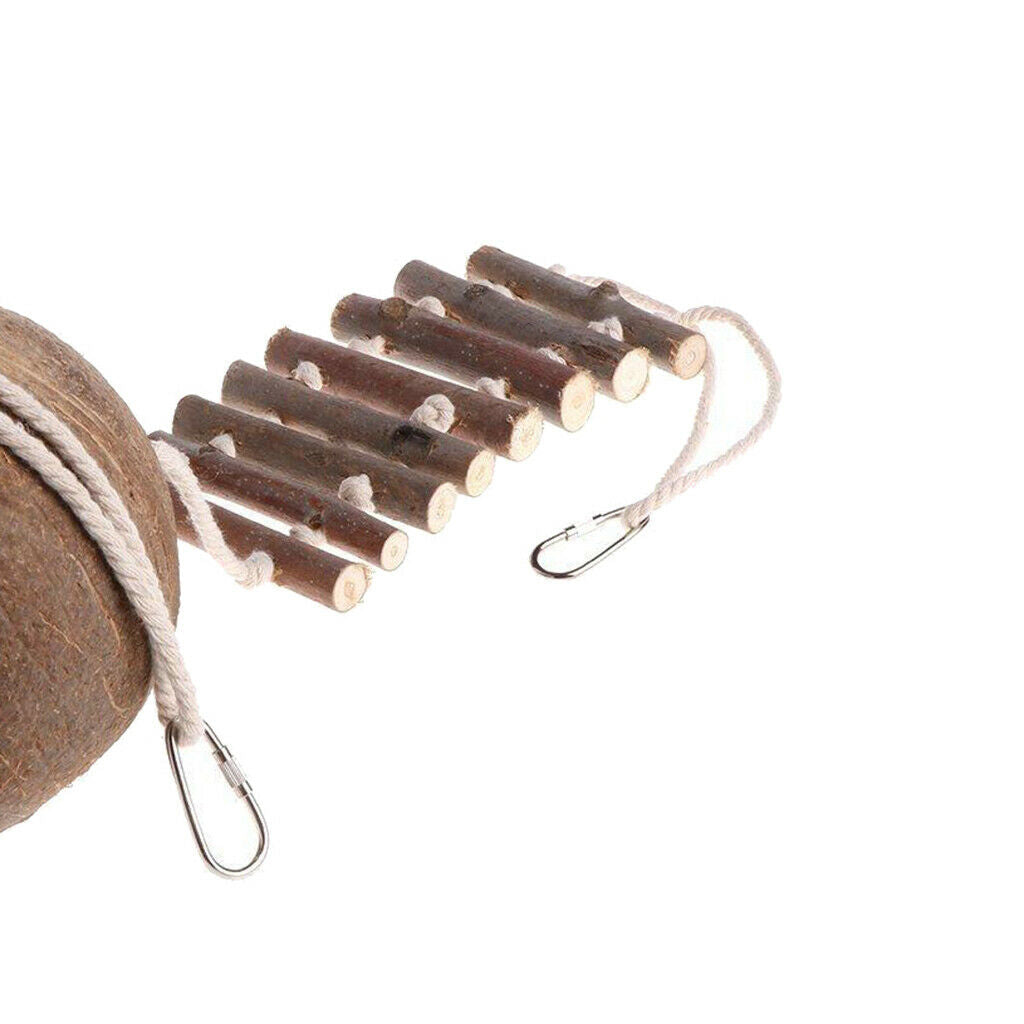 Cute Coconut Bird Nest Hanging Cage Toys Small Animal Bed for Parrot Budgies