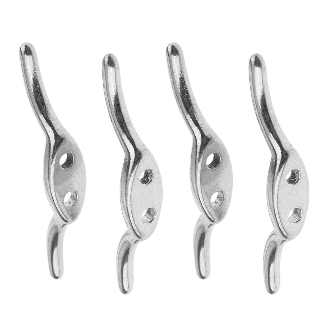 4Pcs Heavy Duty 67mm Stainless Steel Rope Cleat Flag Boat Securing Tie Down