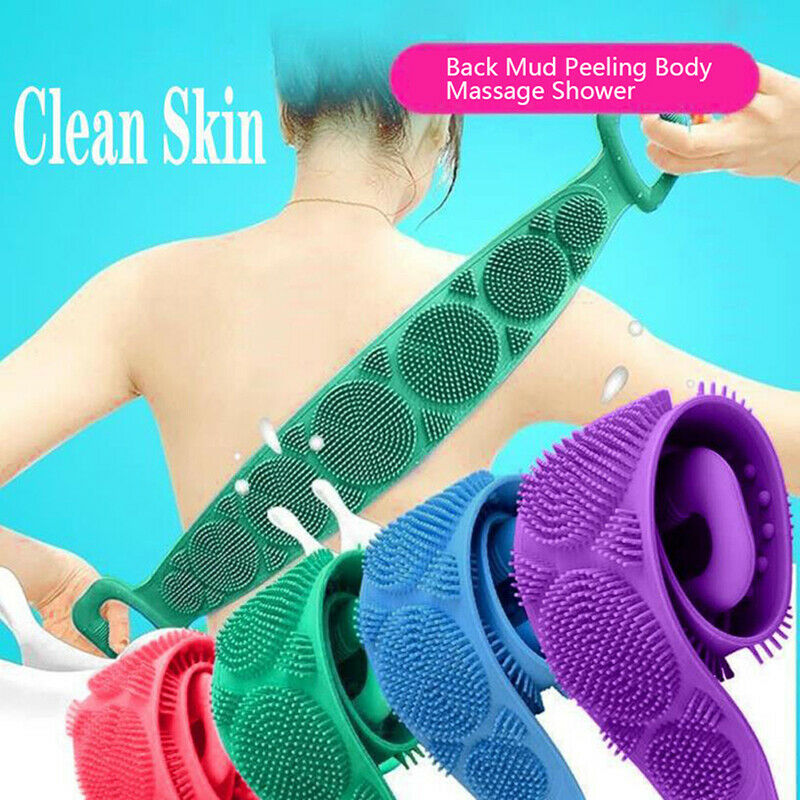Magic Silicone Brushes Bath Towels Rubbing Back Mud Peeling Body Massage .l8