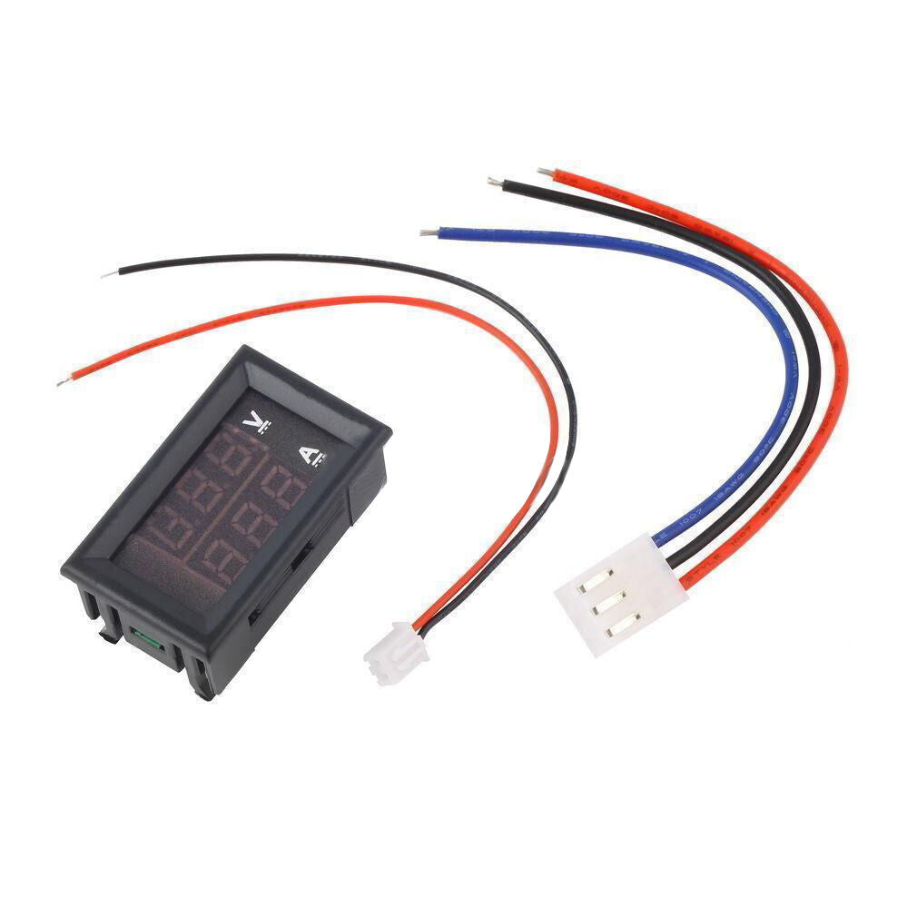 DC 100V 10A Digital Blue & Red LED Panel Voltmeter Ammeter Voltage Meter Gauge