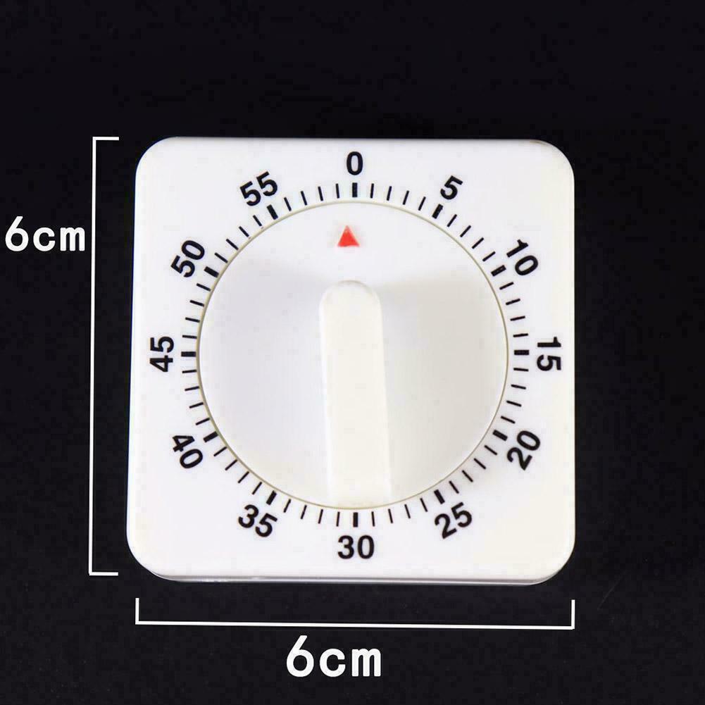 60Minutes Kitchen Timer Count Down Alarm Reminder White Square Timers A8J9