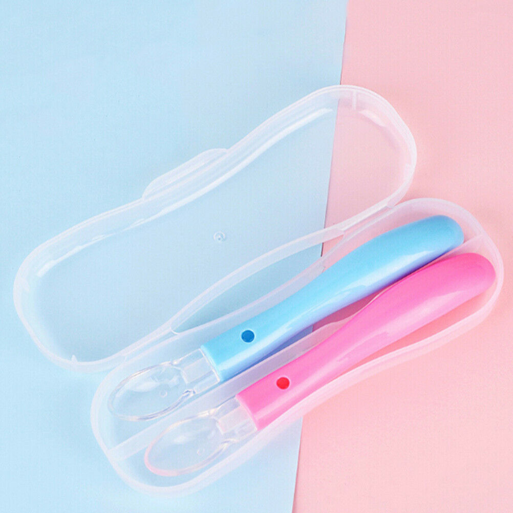 Baby portable tableware box storage plastic spoon fork travel transparent .l8