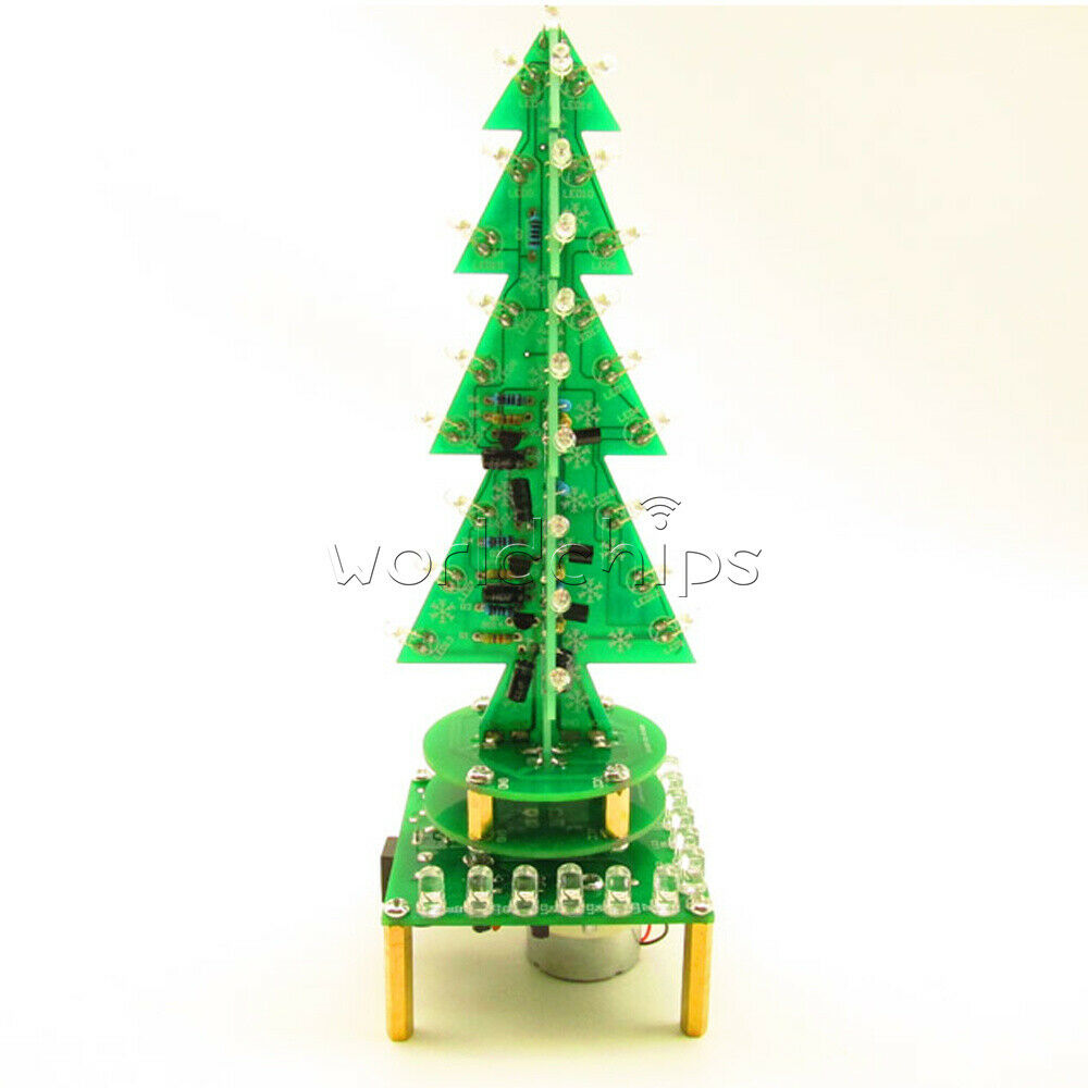 Rotating Music Colorful Christmas Tree LED Water Lamp+Breathing Light DIY Kits