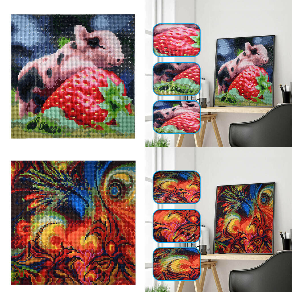 Full Square Drill 5D DIY Diamond Painting Embroidery Kits Strawberry Pig