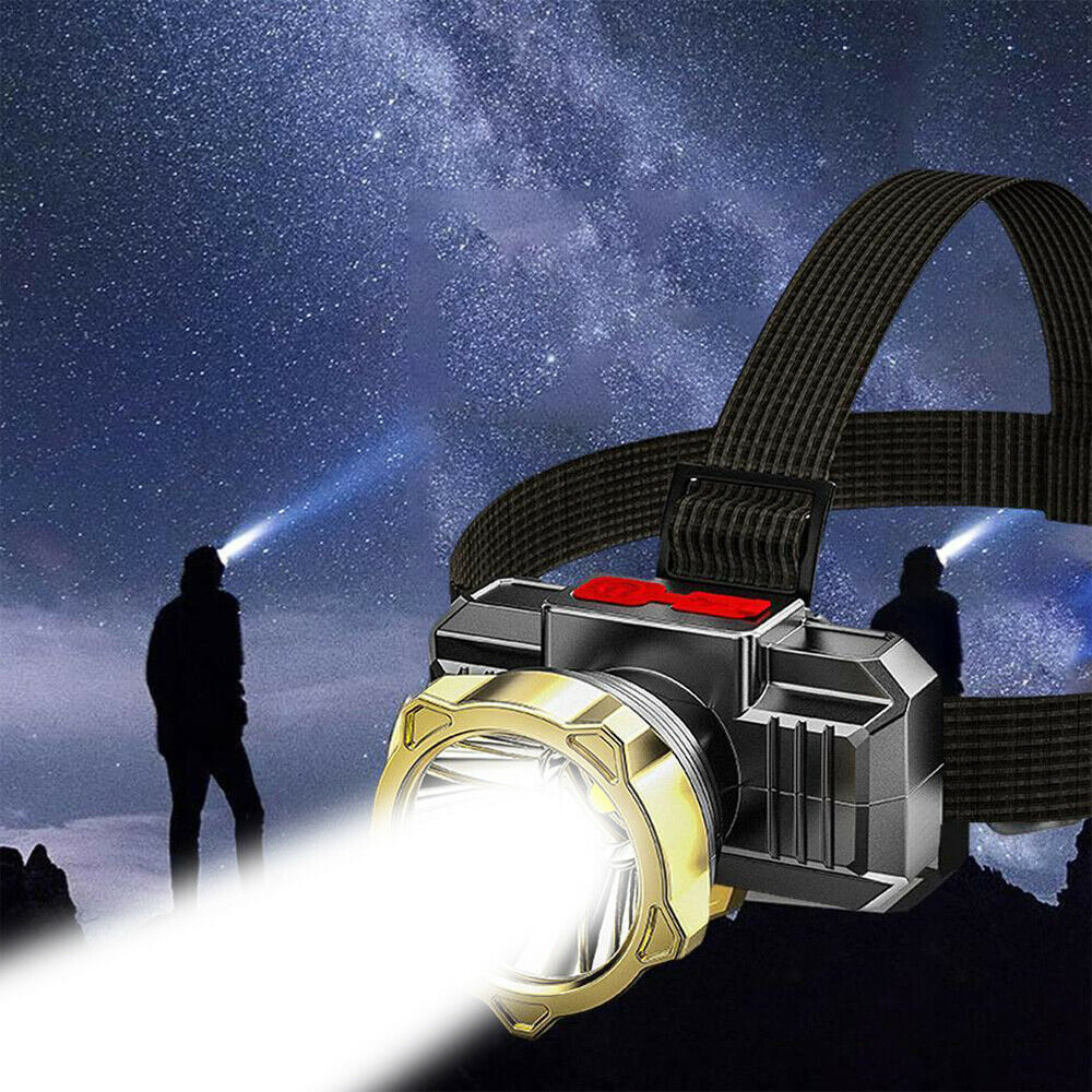 Waterproof LED Headlamp Headlight Head Lamp Torch Flashlight USB Rechargeable