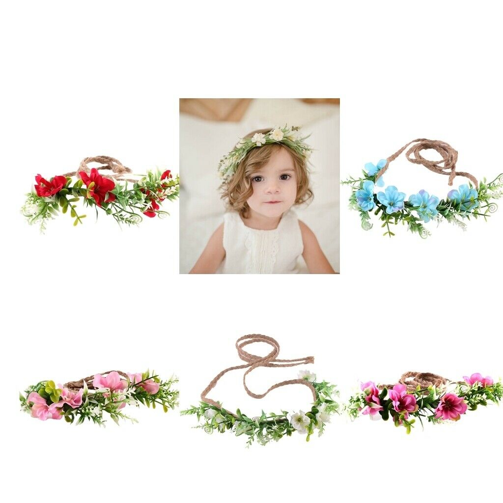 Girls Kids Flower   Vine Garland Wedding Bridal Hair Hoop
