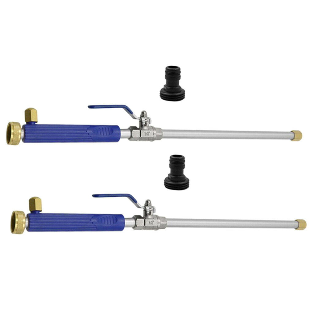 2Pcs Metal High Pressure Washer Water Gun Wand Attachment Outdoor Washing