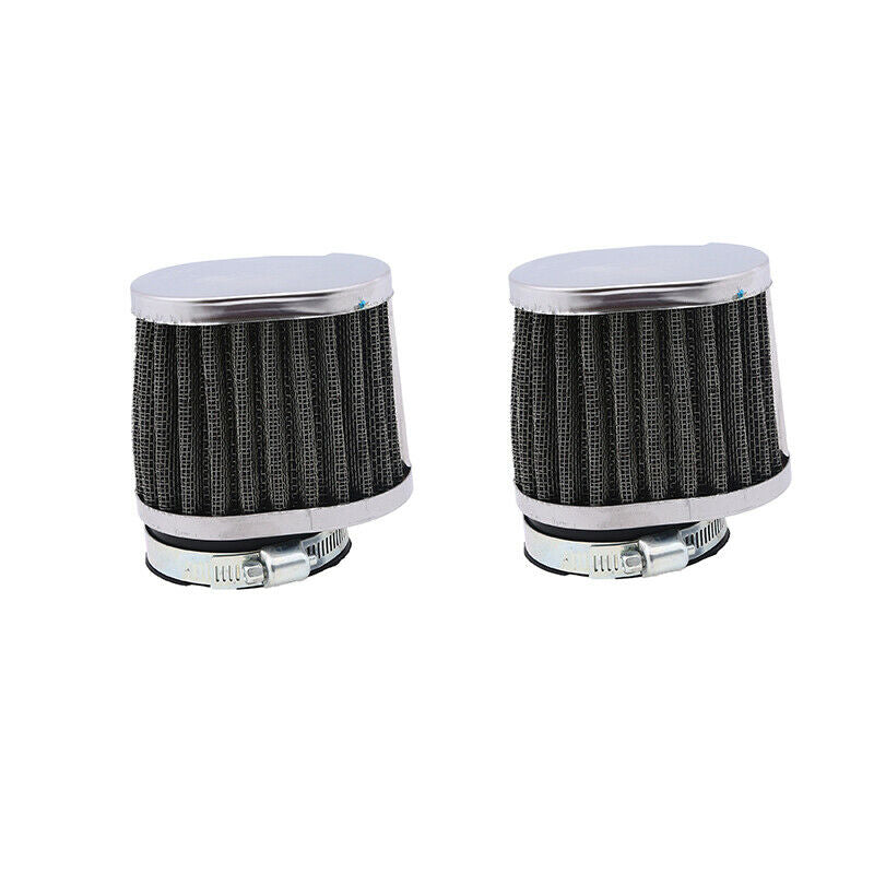 2PCS 50mm Motorcycle Air Filter Engine Cleaner Inlet Adjustable Pod Connector