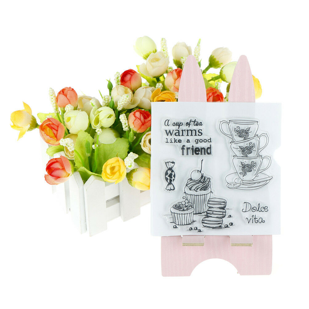 teacup clear rubber stamps seal scrapbooking album card decor diary diy craft Rf