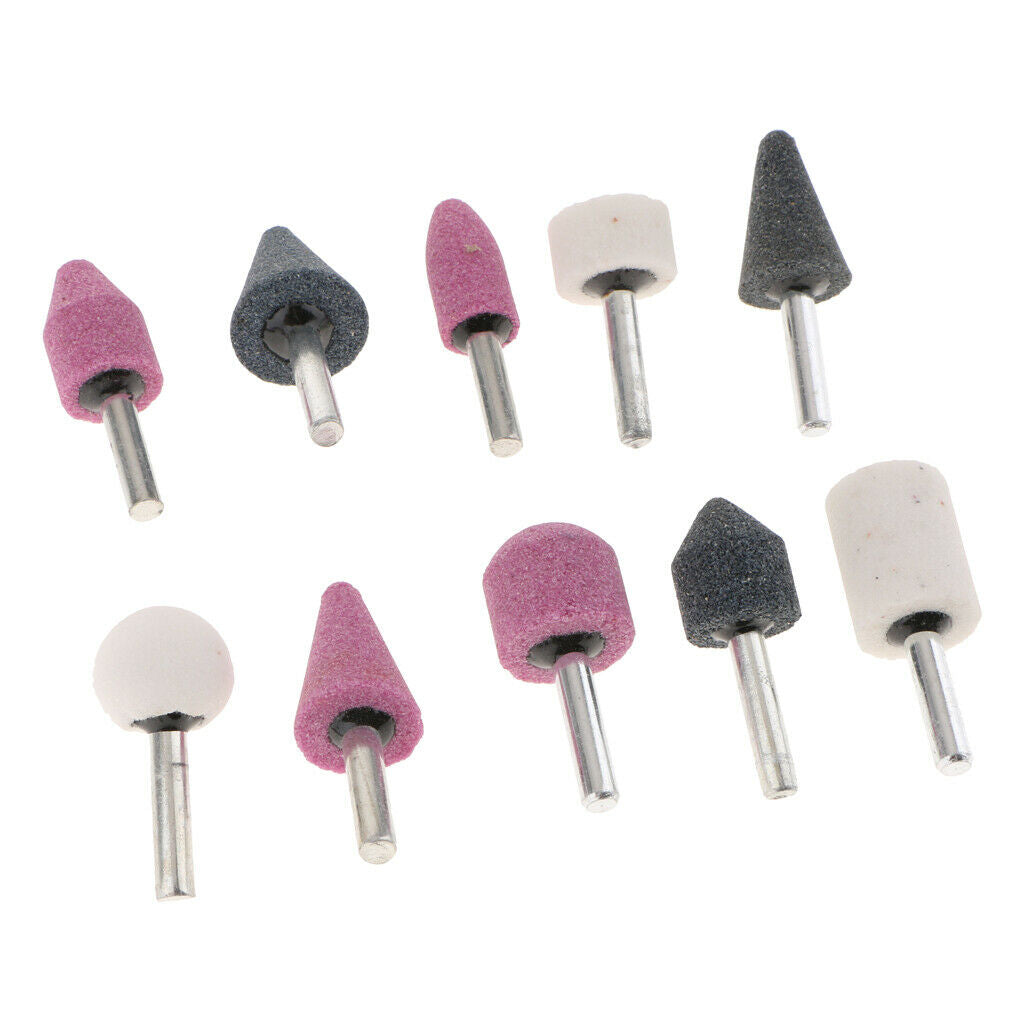 10x 6mm Cylindrical Electric Nail Drill Bits Polishing Grinding Head ZP-1009