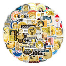 53pcs/Pack Dogecoin Commemorative Coin Stickers For Motorcycle Notebook Comp Tt