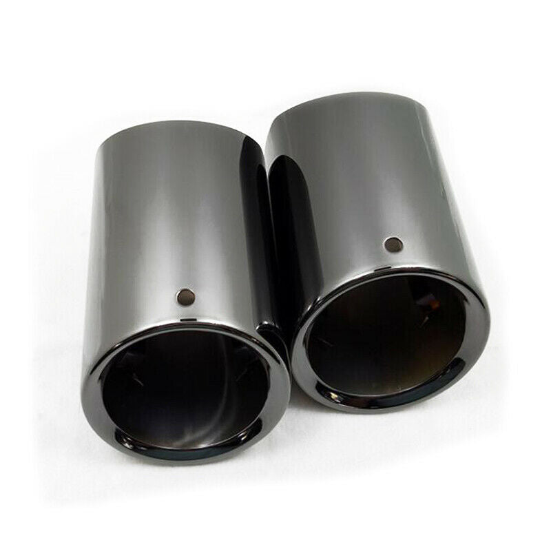 2PCS 75MM Inlet Car Exhaust Tip Stainless Steel Muffler Pipe Clamp-on Autos SUV