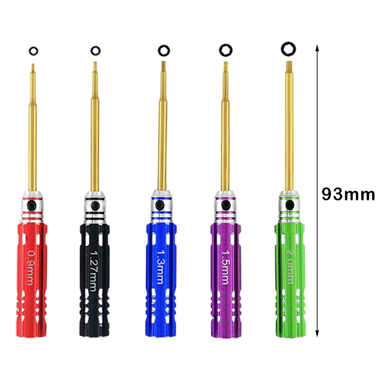 5Pcs Hex Screwdriver Repair Tool 0.9 / 1.27 / 1.3 / 1.5 / 2.0mm for RC