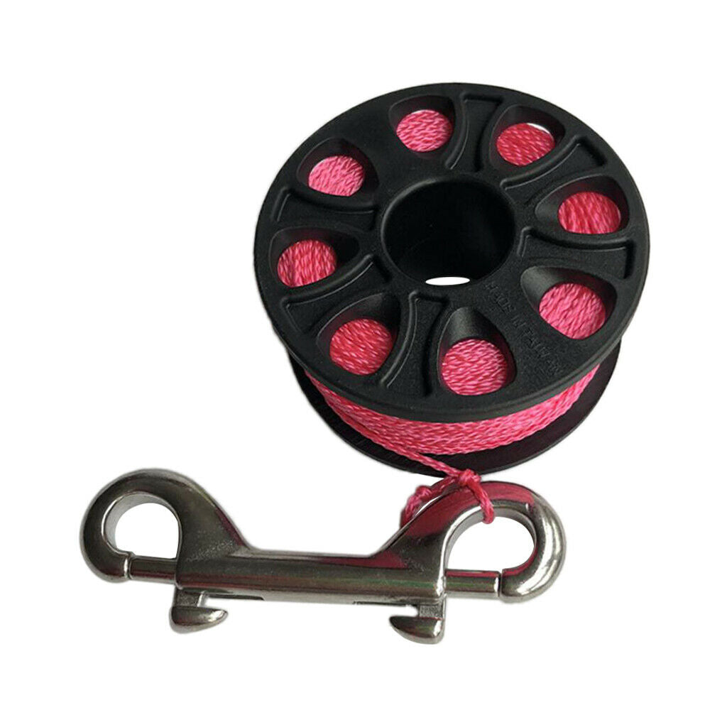 Dive Line Reel Finger Coil For Diving Snorkeling Fluorescent Pink