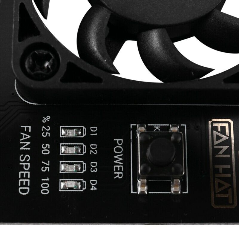 Argon Fan HAT for Raspberry Pi 4/ 3 Cooling Fan with Software Adjustable SpeF4T2