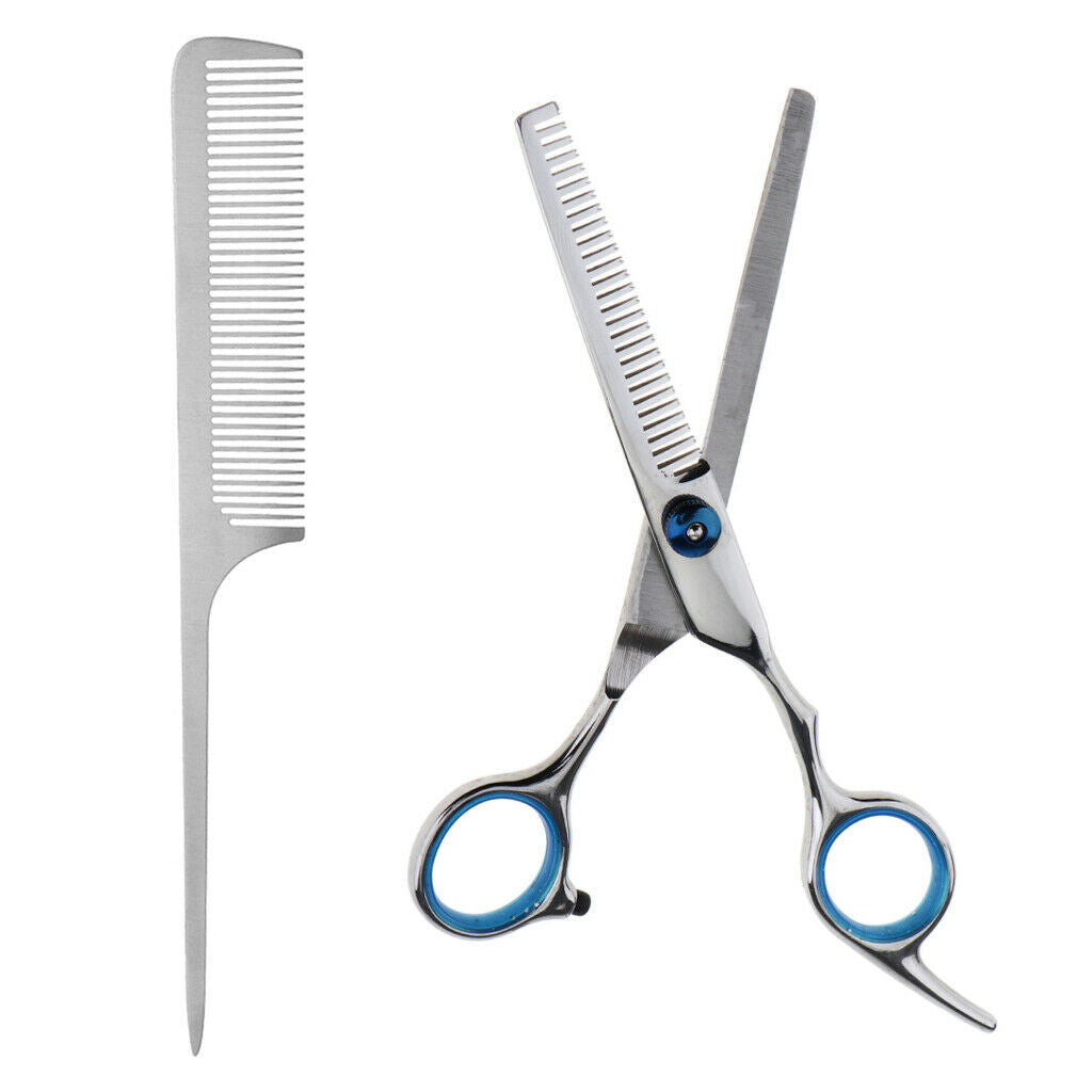 Steel Salon Barber Hairstyling Hairdressing Cutting Comb Scissors Shears Kit