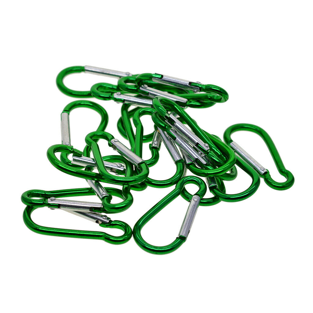 20x Rock Carabiner Screw Locking Aluminum Outdoor Climbing D-Shape Lock