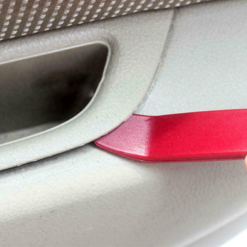 5 Pcs Red  Car Door Radio Trim Dash Audio LED Light Lamp Removal Pry Tool Kit