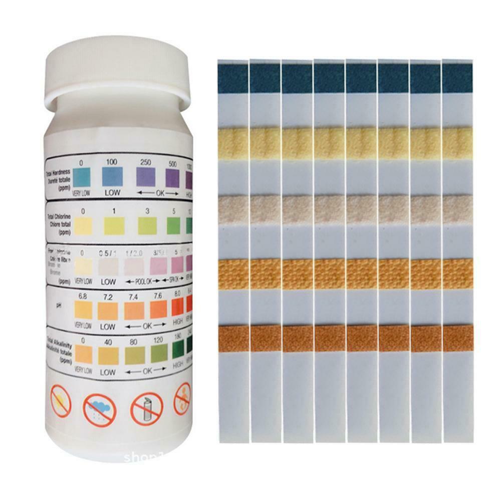 50Pcs Swimming Pool 5 in Water Quality Test Strips Swimming Pool Testing Strip