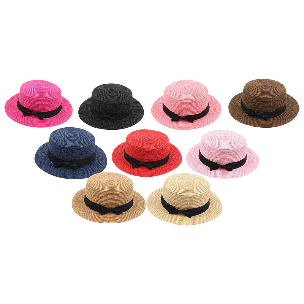 Church Bow Fedora Hat Wide Brim Sun Hat Sun Protection Outdoor Light Brown