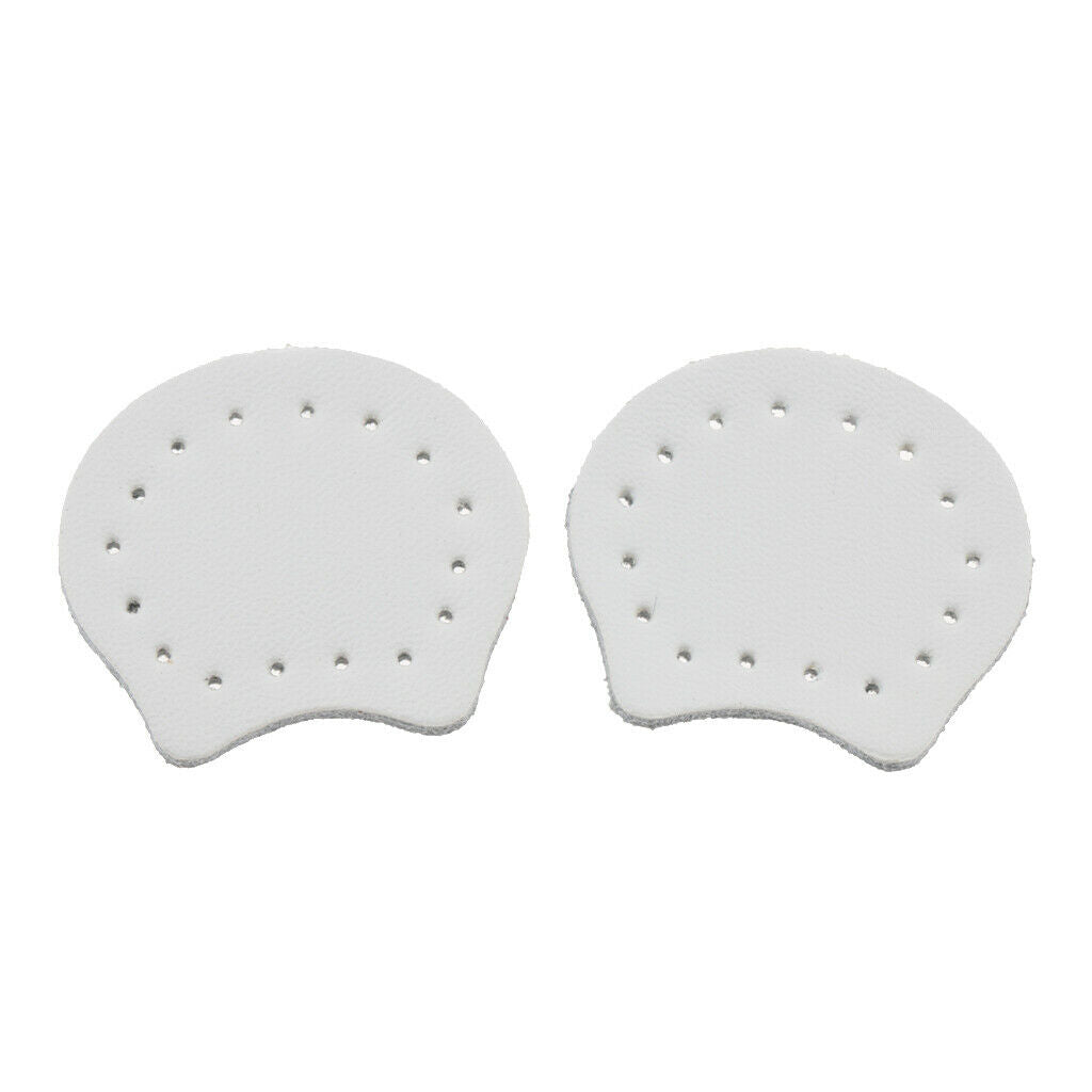 2pcs Leather Sew on Bag Zipper Stopper Bottom Purse Making Supplies White