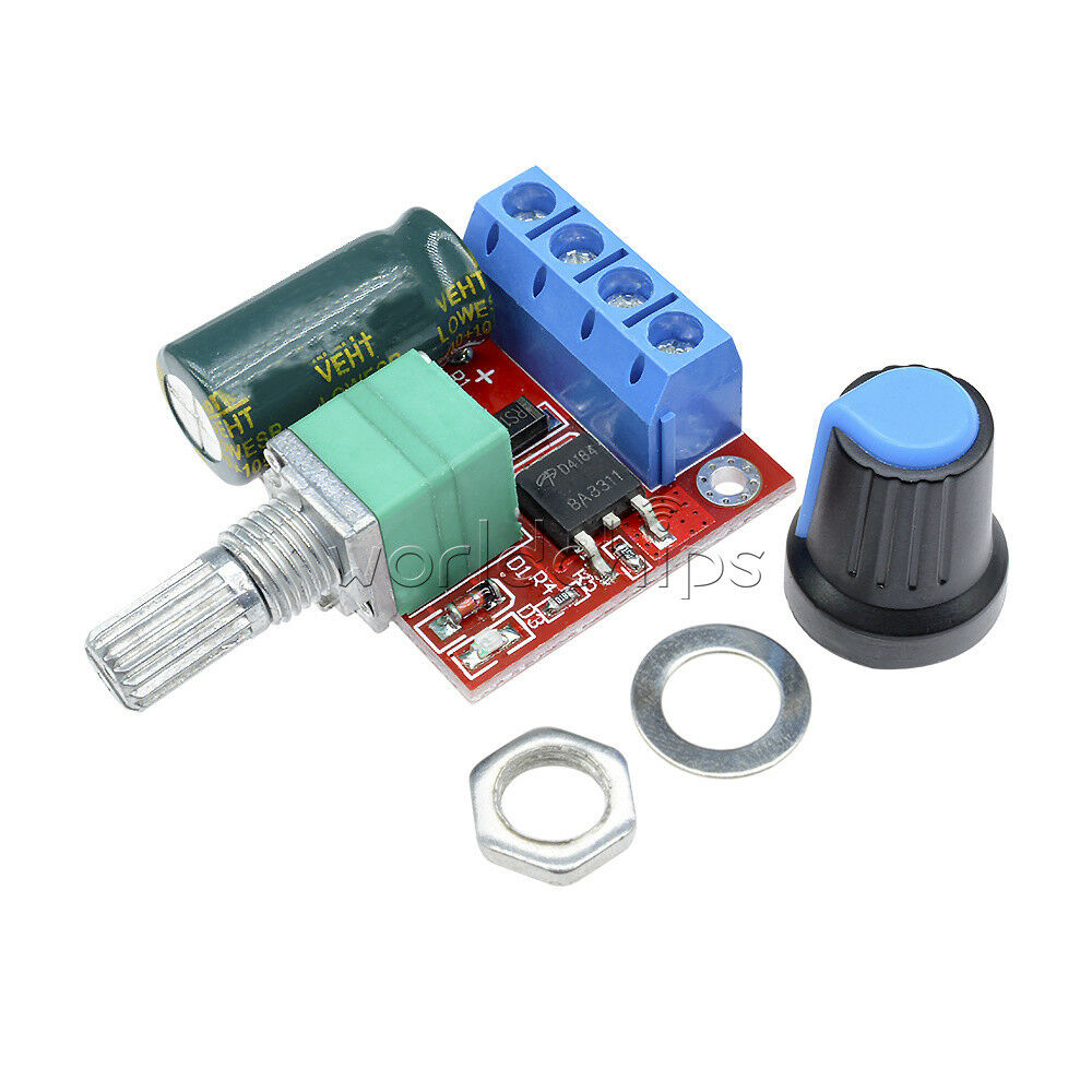 4.5V~35V 5v 6V 12V 24V 5A Mini PWM DC Motor Speed Controller Switch LED Dimmer