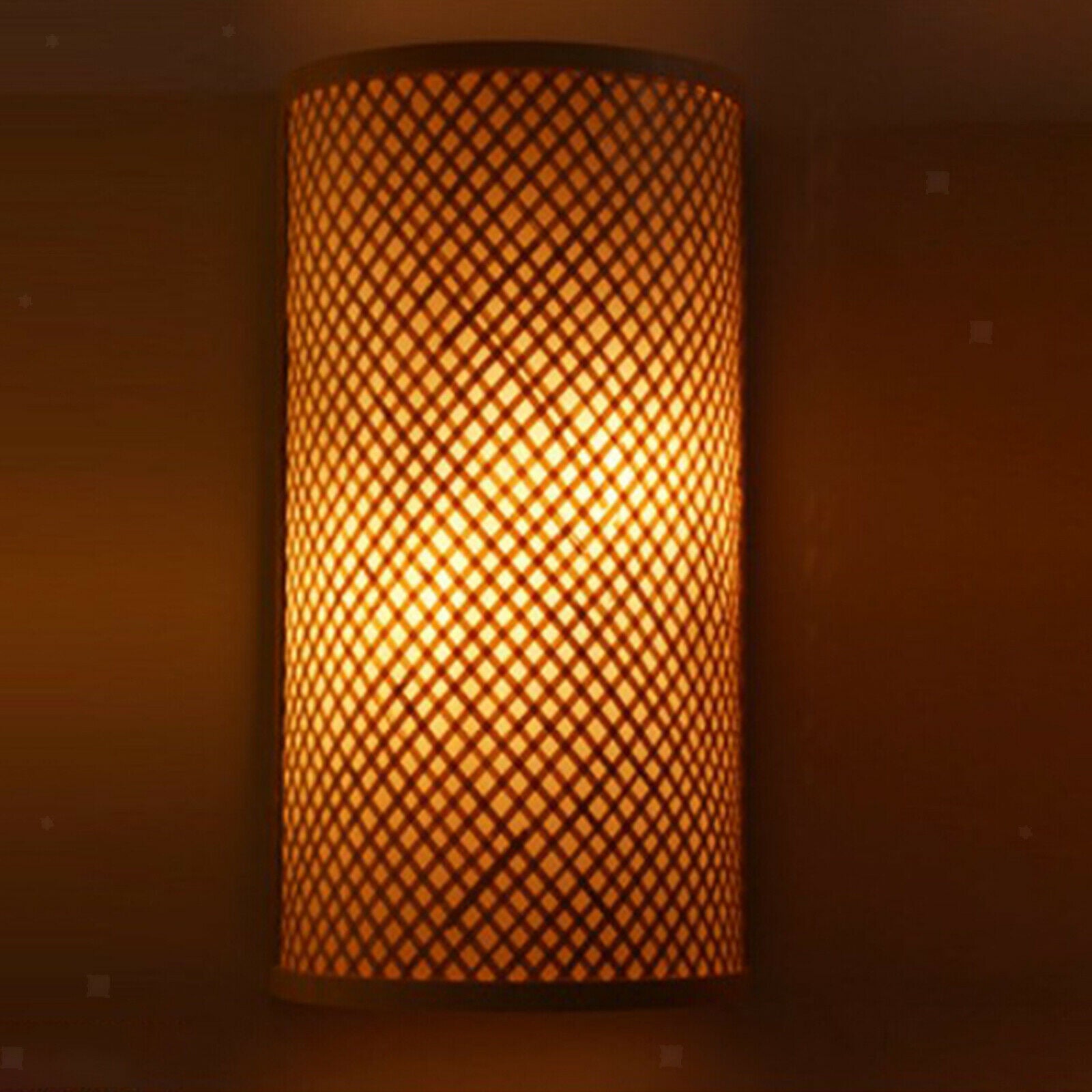 Retro Style Wall Light Bamboo Wall Sconce Patio Balcony Loft Cafe Fixtures