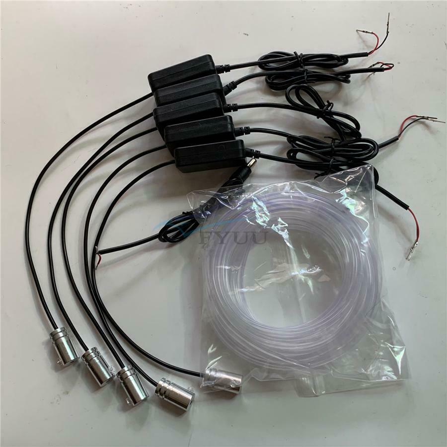1 Set 64Colors Wireless Car LED Modified Fiber Optic Ambient Light APP Control