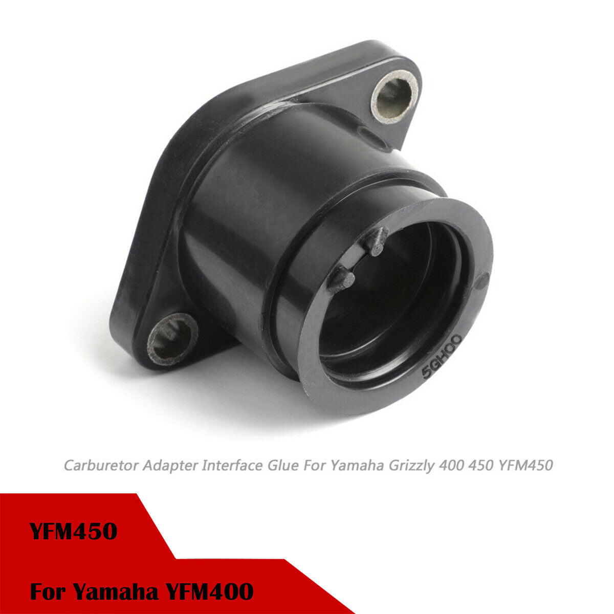 Rubber Carburetor Adapter Interface Joint Manifold For Yamaha YFM400A YFM400F