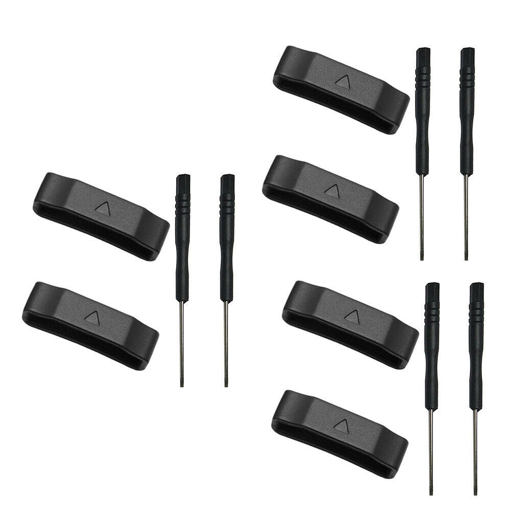 6x 26mm Watch Fastener Ring Band Loop for Garmin Fenix 3 / HR / 5X Black