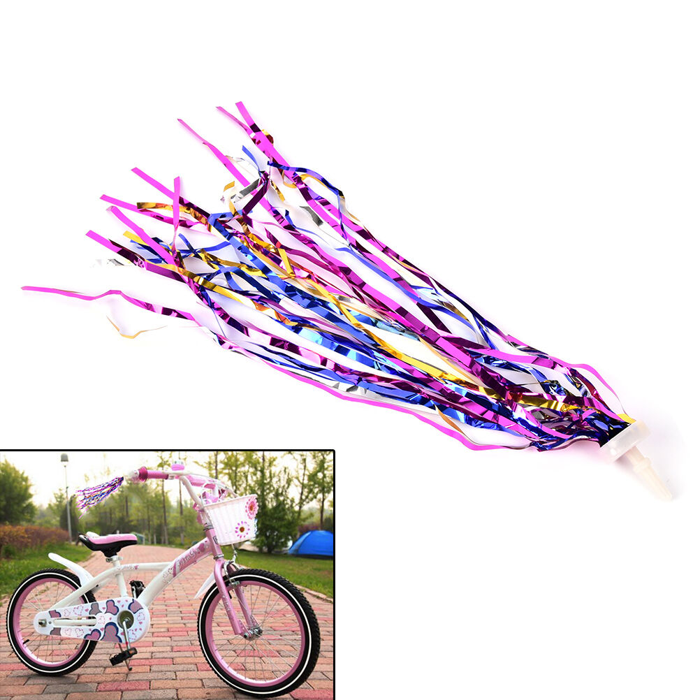 10x Bicycle Bike Cycling Tricycle Kid Girl Handlebar Colorful Streamer Ta.l8