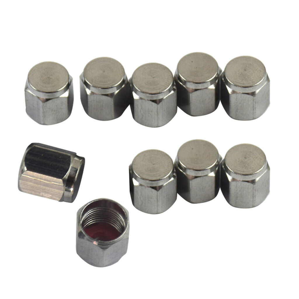 10x Car Schrader Valve  Copper Bicycle Motorcycle Valve Dust Cover Accessory