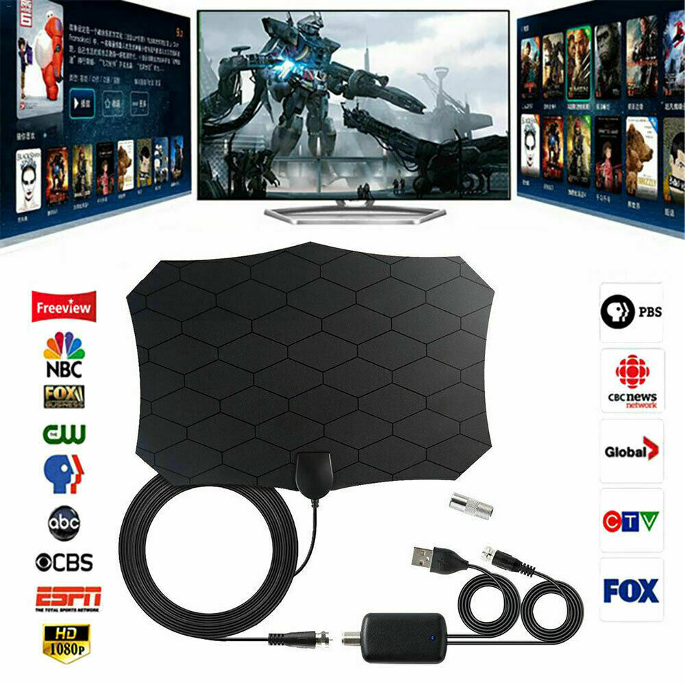 Indoor 4K Digital HD TV Antenna 1000 Miles Signal Booster Amplifier HDTV Digital