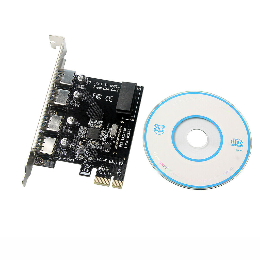PCI-E to USB3.0 5Gbps Expansion Adapter Card Rear 4Port NEC Chip NEC720201