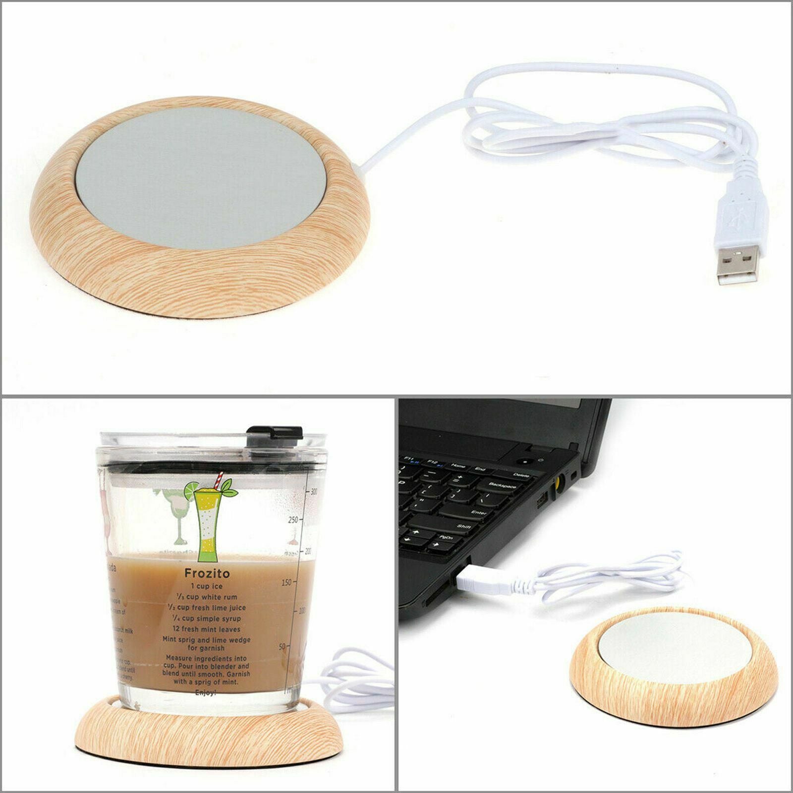 USB Heat Heater Milk Tea Coffee Mug Warmer Office Cup Pad Coaster LW BS5