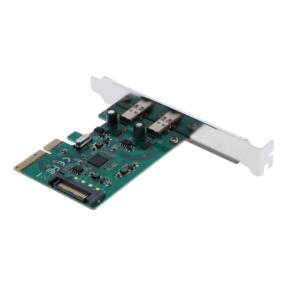 PCI-E Pci-Express to 2 Ports USB 3.1 Add on Expansion Card Adapter 10 Gbps