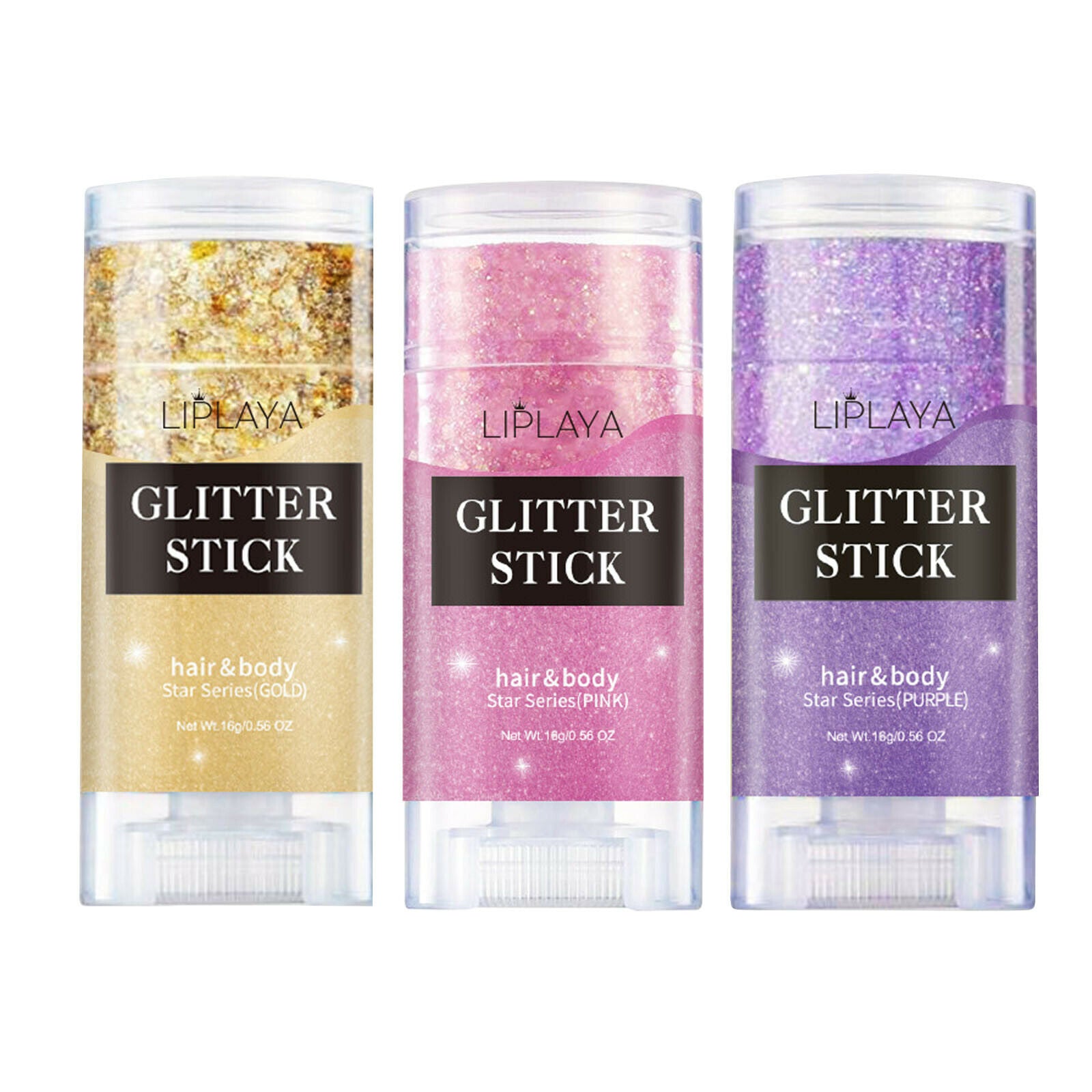 3pc Glitter Gel Face & Body Art Holographic Face Paint Eyeshadow Festival Makeup