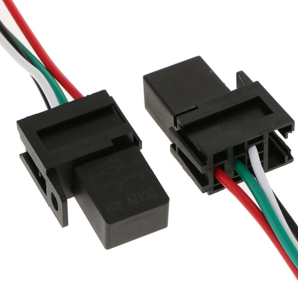 5 Pieces 12V 40A 4Pin 4 Wire SPST Relays For Car Fan Fuel Pump Light Horn