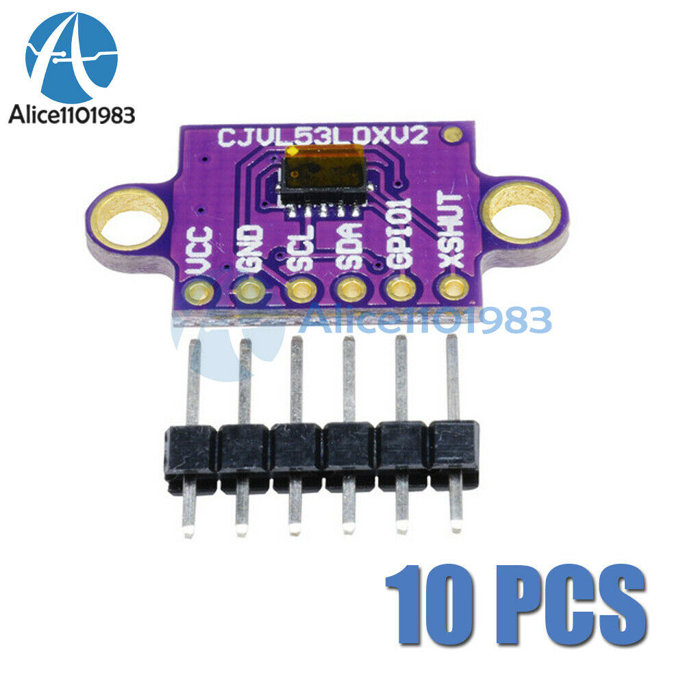 10PCS L53L0X TOF Distance Sensor Breakout Module GY-VL53L0XV2V for Arduino