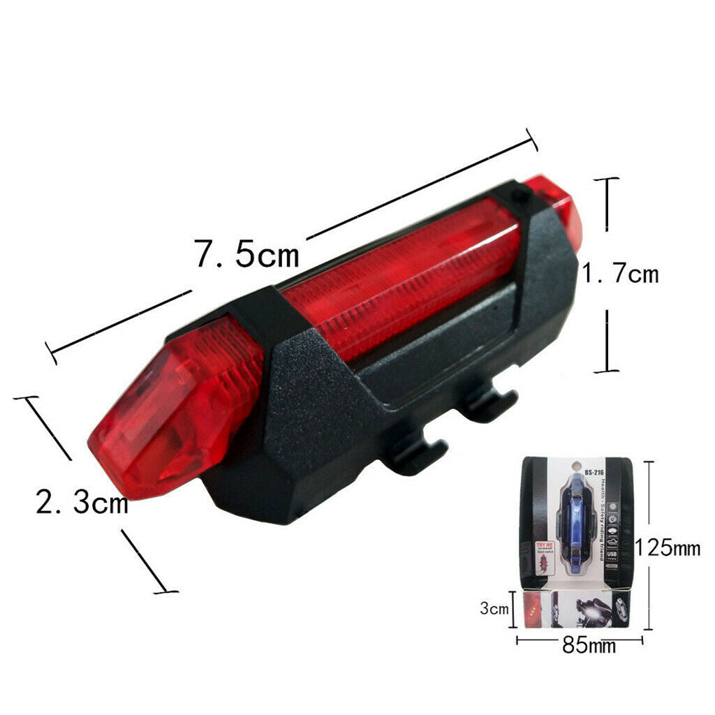 6 Pieces Bike LED Rear Light Portable Waterproof for within 4cm Seat Tube