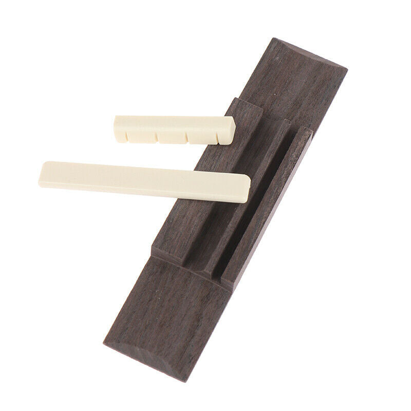 Nut Saddle Slotted Wood Bridge Set for Ukulele Parts Replaceable  Accesso.l8