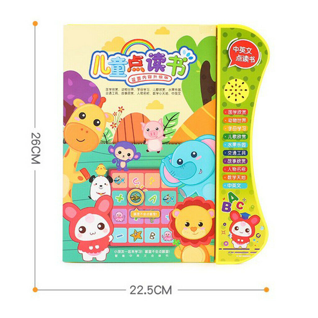 Cartoon Learning Machine Book Bilingual Reading Machine Language Sound Toys for