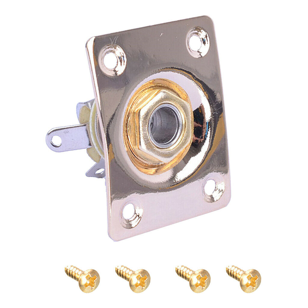 Metal Electric Guitar Output   Plate with Screws for Guitar Bass Parts