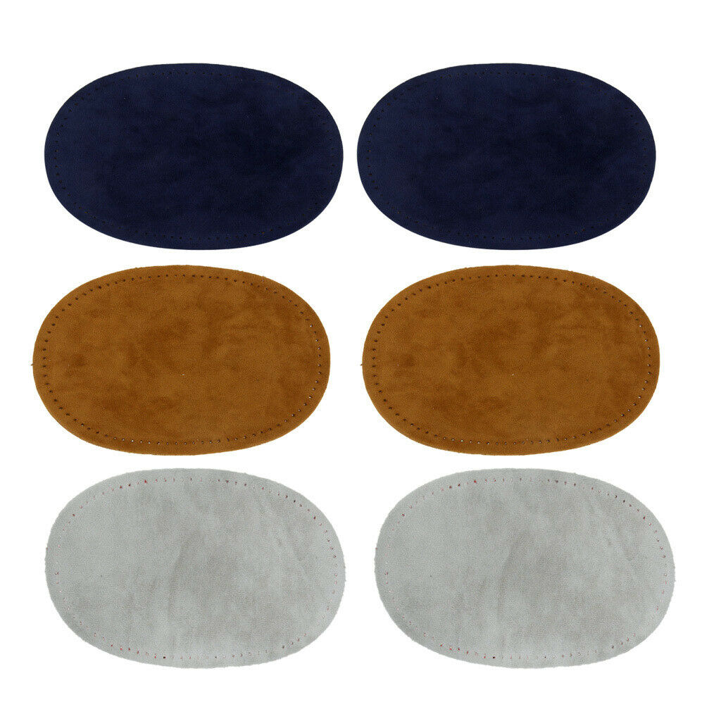 3 Pairs Cloth Sew-On Elbow Knee Path Applique for Jeans Shirt Sewing Reapir