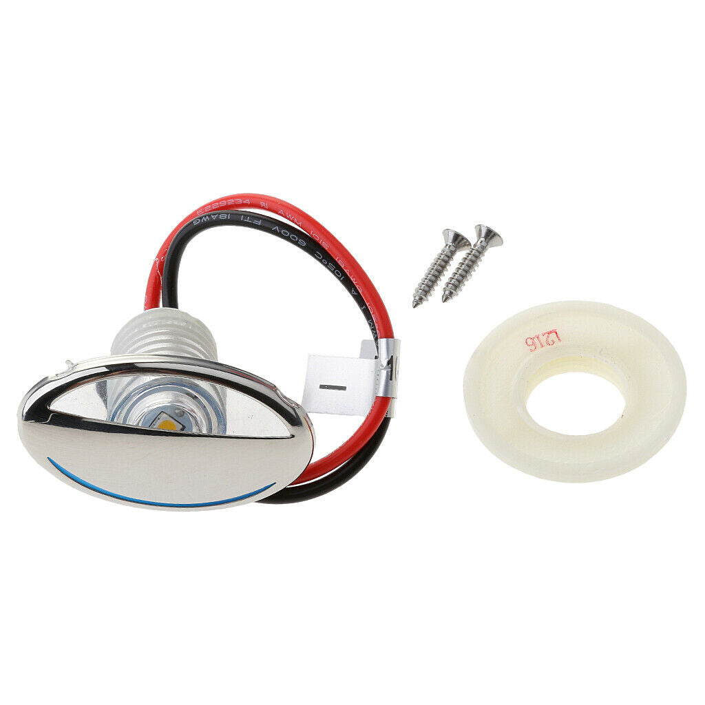 2x 12V Home Boat Yacht RV Amber LED Stainless Steel Recessed Downlight