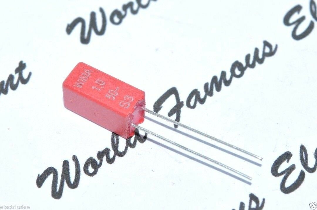 5pcs - WIMA MKS02 1uF (1µF) 50V 10% pitch:2.5mm Capacitor MKS0B041000F00KSSD