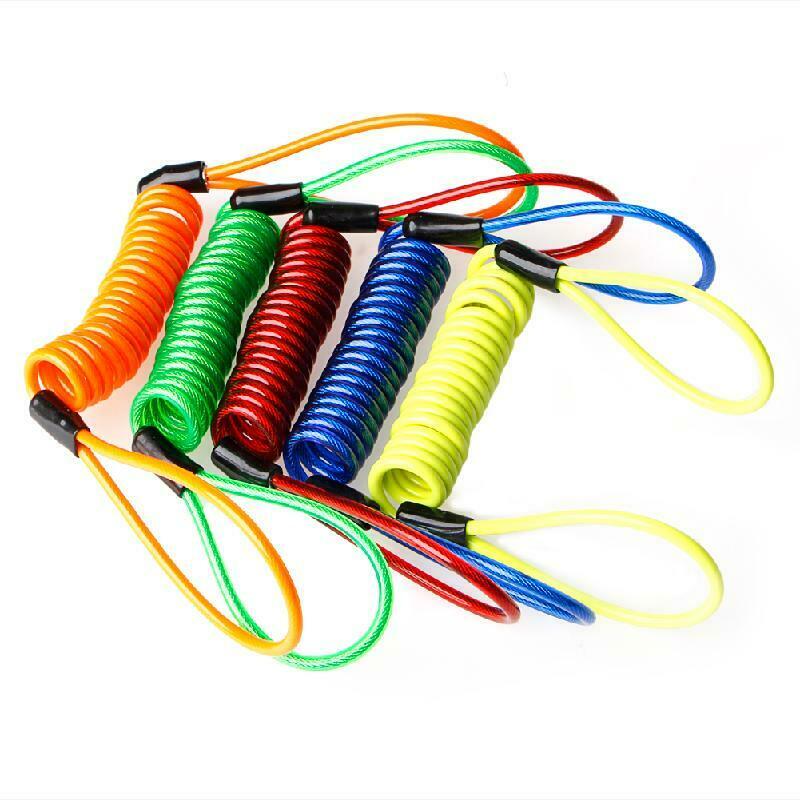 Bike Motorcycle Scooter Alarm Disc Lock Security Spring Reminder Cable Strong