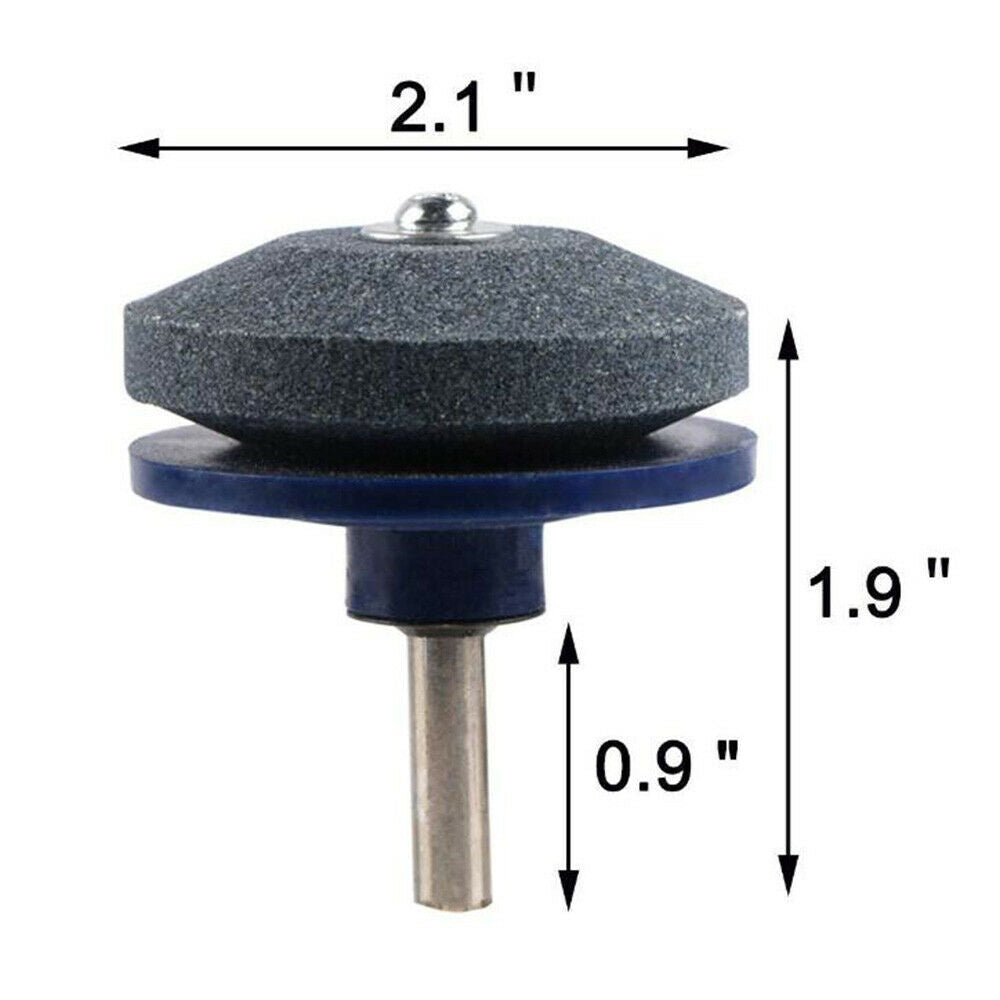 2Pcs Universal Lawn Mower Faster Blade Sharpener Grinding Garden Kit Power Drill