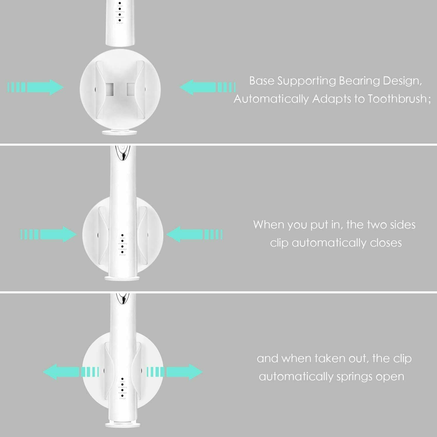 Adhesive Wall Mounted Electric Toothbrush Holder Stand Bathroom Organizer